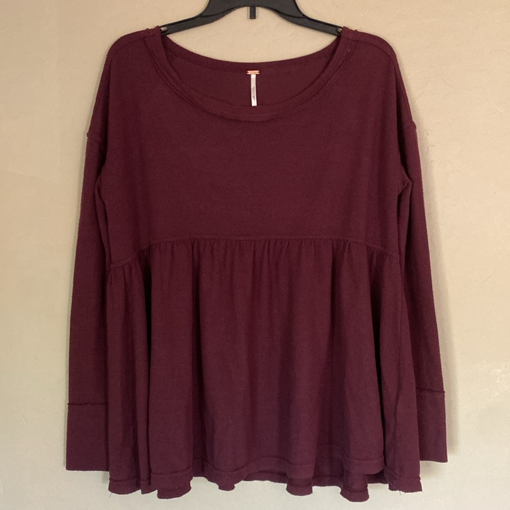 Free People, XS, babydoll style long sleeve top